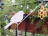 Bird lasercut profile design for garden and home decoration