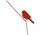 Red bird aluminum lasercut profile design for garden and home decoration