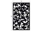 Figue tree lasercut black aluminum for terrace screens