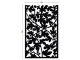 Figue tree lasercut black aluminum for terrace screens