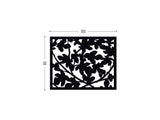 Figue tree lasercut black aluminum for terrace screens