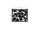 Figue tree lasercut black aluminum for terrace screens