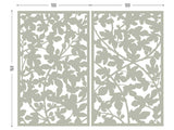 Figue tree lasercut grey aluminum for terrace screens