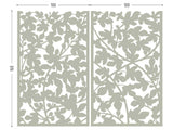 Figue tree lasercut grey aluminum for terrace screens