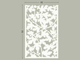 Figue tree lasercut white aluminum for terrace screens