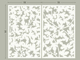 Figue tree lasercut white aluminum for terrace screens