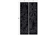Forest screen black aluminum laser cut 3D leaf design