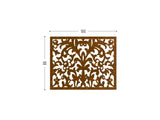 Lace corten screen perforated lasercut divider