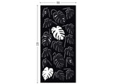 Monstera black screen lasercut wall sculpture decor
