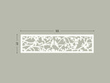 Parrots white screen lasercut aluminium terrace and room divider