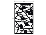 Quince black aluminum screens; outdoor room divider, wall decoration