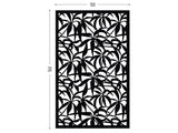 Schefflera black screen lasercut aluminium outdoor divider