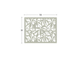 Schefflera grey screen lasercut aluminium outdoor divider