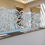 Schefflera screen lasercut aluminium parapet terrace divider