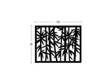 Bamboo black screen lasercut aluminum outdoor room divider