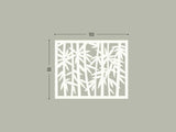Bamboo white screen lasercut aluminum outdoor room divider