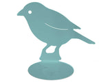 Turquoise bird aluminum lasercut profile design for garden and home decoration