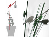 Bird lasercut profile design for garden and home decoration