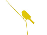 Yellow bird aluminum lasercut profile design for garden and home decoration