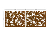 Figue tree perforated corten for terrace screens