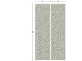 Forest screen grey aluminum laser cut 3D leaf design