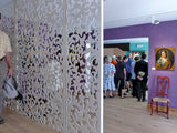 Merletto screen burano museum room divider based on traditionals drawings of Venetian Lace