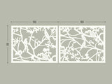 Parrots white screen lasercut aluminium terrace and room divider